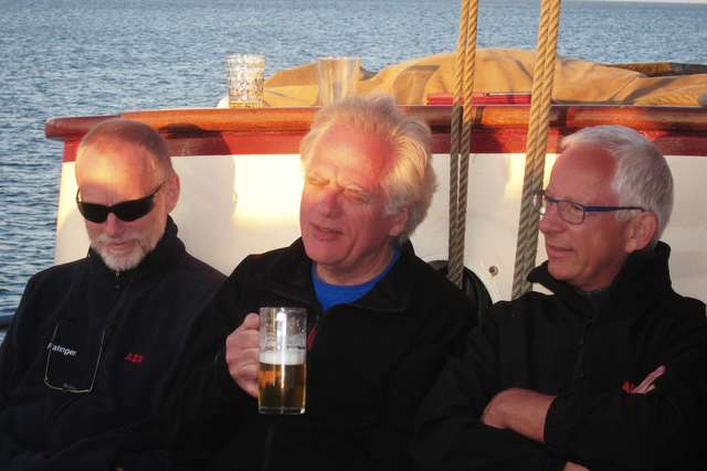 Jrg, Ingolf und Jrgen in der Abendsonne