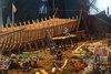 Diorama zum Schiffsbau