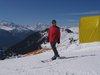 Anke vor gelbem Zelt und Matterhorn