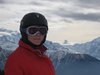 Anke mit Helm vor dem Matterhorn