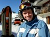 Helmut mit Skiern vor Rhodania