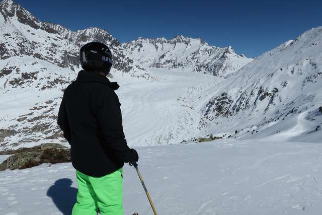 Anke vorm Aletsch-Gletscher