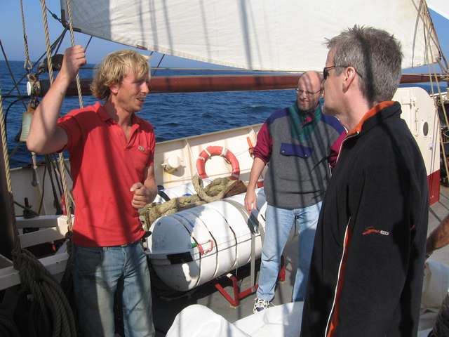 Rainer und Norbert mit Bootsmann