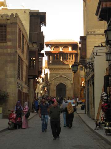 Gassen in Kairo in der Nhe des Khan el-Khalili