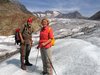 Anke und Herr Kummer angeseilt am Gletscher