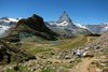 Abstieg zum Riffelsee vor dem Matterhorn