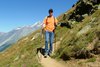 Helmut auf dem Wanderweg nach Zermatt