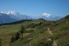Bergweg mit Blauseelift und Matterhorn