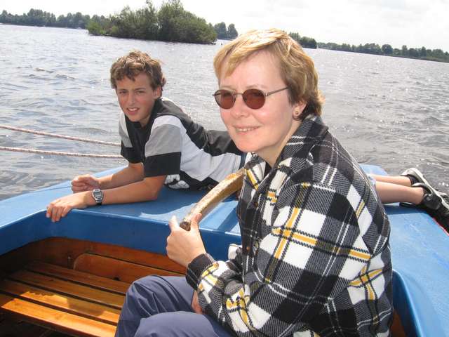 Max und Anke auf dem Boot