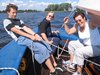 Max, Anke und Jutta im Boot
