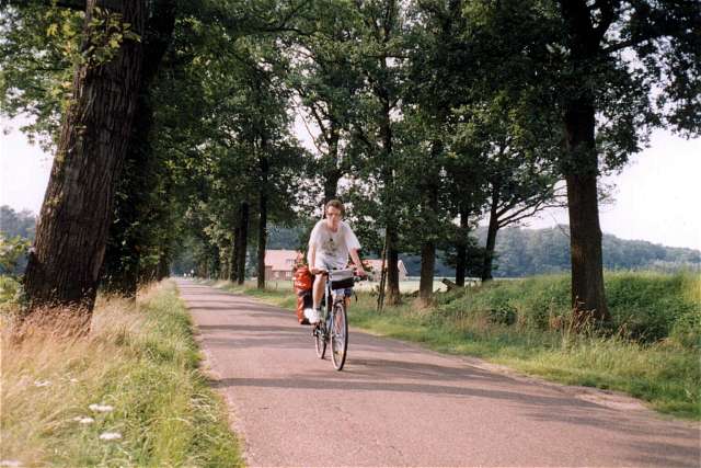Helmut auf Fahrrad