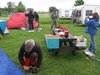 Aufbau der Zelte in Mijnden