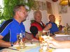 Ullrich, Karl-Jupp und Harald am Mittagstisch