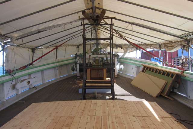 Schiffsdeck in Museumswerft in Marstal