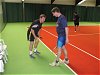 Guido, Bernd und Klime auf dem Tennis-Court
