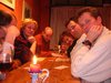 Harald, Anke, Holger, Alexia, Martin und Helmut am Tisch