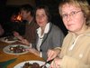 Bernd, Ulla und Anke beim Essen