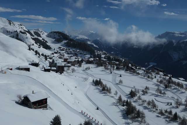 Blick vom Hohfluh-Lift zur Riederalp