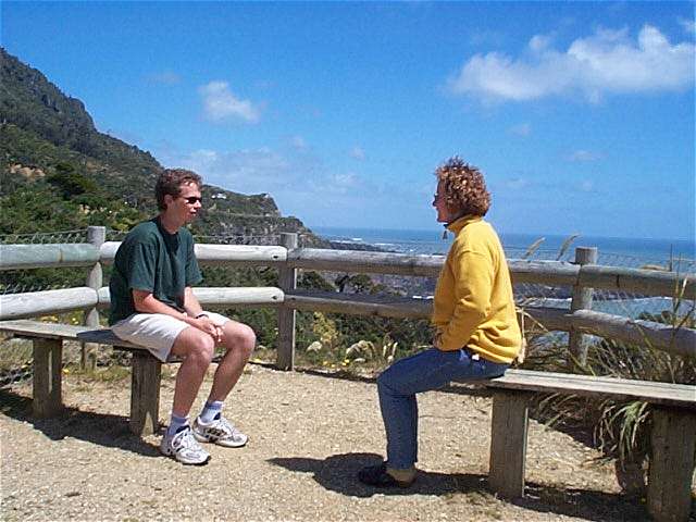 Helmut und Anke vor Pancake Rocks