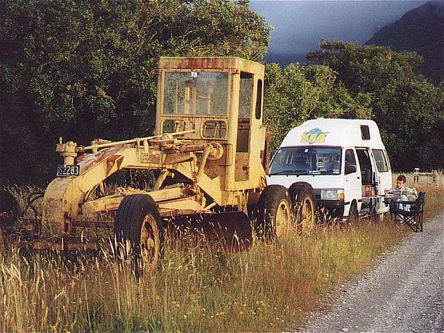 Picknick hinter Bagger