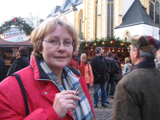 Anke auf dem Weihnachtsmarkt von Ahrweiler